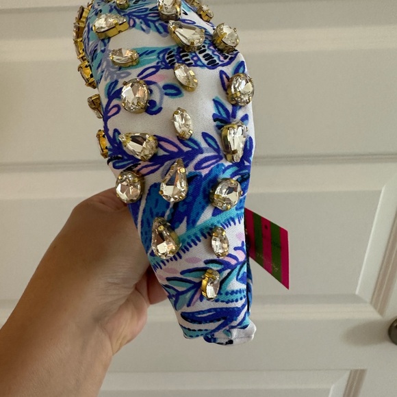 Lele Sadoughi x Lilly Pulitzer Crystal Knotted Headband NWT - Picture 5 of 7